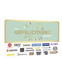 DE cadeaukaart Gefeliciteerd